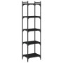 Librería de 5 estantes madera de ingeniería negro 40x30x154 cm de , Librerías y estanterías - Ref: Foro24-837637, Precio: 46,...