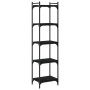 Librería de 5 estantes madera de ingeniería negro 40x30x154 cm de , Librerías y estanterías - Ref: Foro24-837637, Precio: 46,...