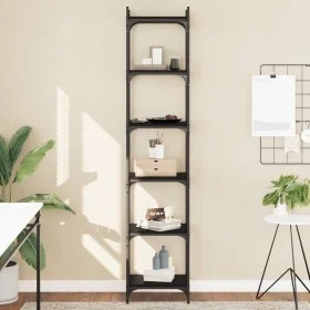 Librería de 6 estantes madera de ingeniería negro 40x30x188 cm de , Librerías y estanterías - Ref: Foro24-837642, Precio: 61,...