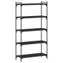 Librería de 5 estantes madera de ingeniería negro 80x30x154 cm de , Librerías y estanterías - Ref: Foro24-837677, Precio: 61,...