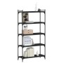 Librería de 5 estantes madera de ingeniería negro 80x30x154 cm de , Librerías y estanterías - Ref: Foro24-837677, Precio: 61,...