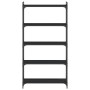 Librería de 5 estantes madera de ingeniería negro 80x30x154 cm de , Librerías y estanterías - Ref: Foro24-837677, Precio: 61,...