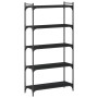Librería de 5 estantes madera de ingeniería negro 80x30x154 cm de , Librerías y estanterías - Ref: Foro24-837677, Precio: 61,...
