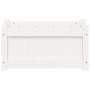 Jardinera de madera maciza de pino blanca 60x31x31 cm de , Maceteros y jardineras - Ref: Foro24-837441, Precio: 49,66 €, Desc...