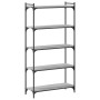 Librería 5 estantes madera ingeniería gris Sonoma 80x30x154 cm de , Librerías y estanterías - Ref: Foro24-837680, Precio: 70,...