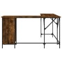 Escritorio madera de ingeniería roble ahumado 141x141x75 cm de , Escritorios - Ref: Foro24-837599, Precio: 96,91 €, Descuento: %