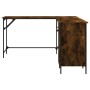 Escritorio madera de ingeniería roble ahumado 141x141x75 cm de , Escritorios - Ref: Foro24-837599, Precio: 96,91 €, Descuento: %
