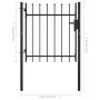 Gate for fence with spearheads 100x75 cm by vidaXL, garden gates - Ref: Foro24-144358, Price: 112,36 €, Discount: %