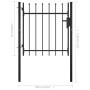 Puerta para valla con puntas de lanza 100x75 cm de vidaXL, Puertas de jardín - Ref: Foro24-144358, Precio: 119,95 €, Descuent...