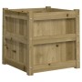 Jardinera madera maciza de pino impregnada 50x50x50 cm de , Maceteros y jardineras - Ref: Foro24-837422, Precio: 64,07 €, Des...