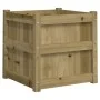 Jardinera madera maciza de pino impregnada 50x50x50 cm de , Maceteros y jardineras - Ref: Foro24-837422, Precio: 62,02 €, Des...