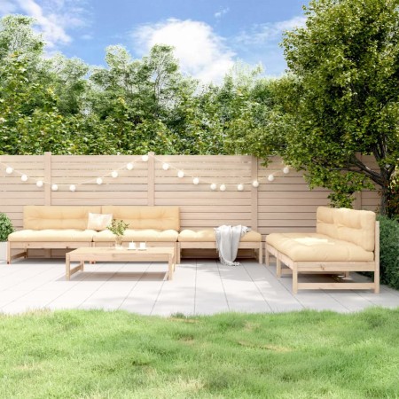 Juego de muebles de jardín 6 piezas madera maciza de pino de , Conjuntos de jardín - Ref: Foro24-3186613, Precio: 463,65 €, D...