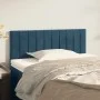 Dark blue velvet headboard 90x5x78/88 cm by , Headboards and footboards - Ref: Foro24-346226, Price: 46,46 €, Discount: %