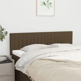 Headboards 2 units dark brown fabric 72x5x78/88 cm by , Headboards and footboards - Ref: Foro24-346245, Price: 53,31 €, Disco...