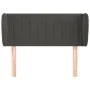 Dark gray velvet headboard 93x23x78/88 cm by , Headboards and footboards - Ref: Foro24-3117419, Price: 50,37 €, Discount: %