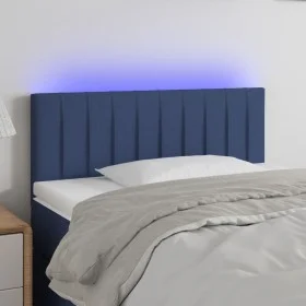 Kopfteil aus blauem Stoff mit LED 90x5x78/88 cm von , Kopf- und Fußteile - Ref: Foro24-3121838, Preis: 48,09 €, Rabatt: %