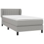 Cama box spring con colchón tela gris claro 90x190 cm de , Camas y somieres - Ref: Foro24-3126365, Precio: 314,65 €, Descuent...