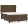 Box spring bed with dark brown fabric mattress 140x200 cm by , Beds and slatted bases - Ref: Foro24-3128128, Price: 492,95 €,...