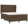 Box spring bed with dark brown fabric mattress 140x200 cm by , Beds and slatted bases - Ref: Foro24-3128128, Price: 492,95 €,...