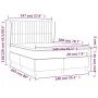 Box spring bed with dark brown fabric mattress 140x200 cm by , Beds and slatted bases - Ref: Foro24-3128128, Price: 492,95 €,...