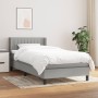 Cama box spring con colchón tela gris claro 90x200 cm de , Camas y somieres - Ref: Foro24-3129841, Precio: 312,02 €, Descuent...