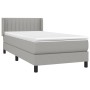 Cama box spring con colchón tela gris claro 90x200 cm de , Camas y somieres - Ref: Foro24-3129841, Precio: 312,02 €, Descuent...