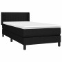 Cama box spring con colchón tela negro 90x200 cm de , Camas y somieres - Ref: Foro24-3129843, Precio: 289,84 €, Descuento: %
