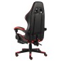 Silla gaming con reposapiés cuero sintético negro y rojo en Sillas de oficina | Comprar online en Foru.es
