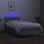 Cama box spring colchón y luces LED tela gris claro 90x190 cm de , Camas y somieres - Ref: Foro24-3133277, Precio: 305,88 €, ...