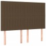 Cama box spring colchón luces LED tela marrón oscuro 140x190 cm de , Camas y somieres - Ref: Foro24-3135592, Precio: 503,74 €...