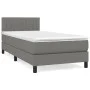 Box spring bed with dark gray fabric mattress 80x200 cm by , Beds and slatted bases - Ref: Foro24-3140170, Price: 301,51 €, D...