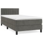 Cama box spring con colchón terciopelo gris oscuro 90x190 cm de , Camas y somieres - Ref: Foro24-3141396, Precio: 286,43 €, D...