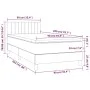 Boxspringbett mit schwarzer Stoffmatratze 90x200 cm von , Betten und Lattenroste - Ref: Foro24-3140187, Preis: 280,82 €, Raba...
