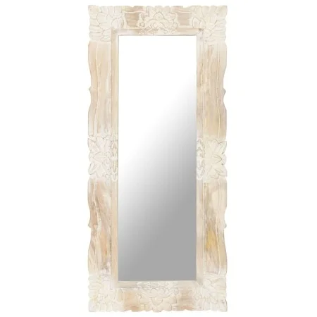 Espejo de madera maciza de mango blanco 110x50 cm de , Espejos - Ref: Foro24-321634, Precio: 111,72 €, Descuento: %