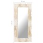 Espejo de madera maciza de mango blanco 110x50 cm de , Espejos - Ref: Foro24-321634, Precio: 114,02 €, Descuento: %