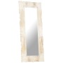 Espejo de madera maciza de mango blanco 110x50 cm de , Espejos - Ref: Foro24-321634, Precio: 114,02 €, Descuento: %