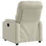 Sillón reclinable de cuero sintético crema de , Sillones - Ref: Foro24-372504, Precio: 212,91 €, Descuento: %