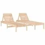 Tumbonas con mesa 2 uds madera maciza de pino de , Tumbonas - Ref: Foro24-3157679, Precio: 205,64 €, Descuento: %