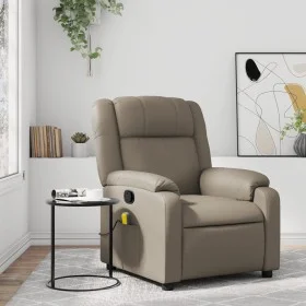 Sillón de masaje reclinable cuero sintético color capuchino de , Sillones - Ref: Foro24-373535, Precio: 251,92 €, Descuento: %