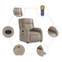 Sillón de masaje reclinable cuero sintético color capuchino de , Sillones - Ref: Foro24-373535, Precio: 258,34 €, Descuento: %