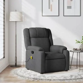 Sillón de masaje reclinable de tela gris oscuro de , Sillones - Ref: Foro24-373549, Precio: 231,35 €, Descuento: %