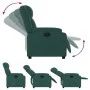 Sillón reclinable de tela verde oscuro de , Sillones - Ref: Foro24-373542, Precio: 210,43 €, Descuento: %