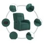 Sillón reclinable de tela verde oscuro de , Sillones - Ref: Foro24-373542, Precio: 210,43 €, Descuento: %