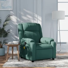 Sillón de masaje reclinable de tela verde oscuro de , Sillones - Ref: Foro24-373554, Precio: 208,28 €, Descuento: %