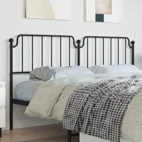 Black metal headboard 180 cm by , Headboards and footboards - Ref: Foro24-373923, Price: 33,09 €, Discount: %
