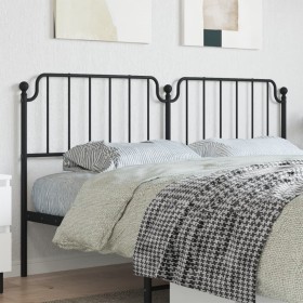Cabecero de metal negro 180 cm de , Cabeceros y pies de cama - Ref: Foro24-373923, Precio: 33,61 €, Descuento: %