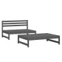Juego de muebles de jardín 2 piezas madera maciza de pino gris de , Sofás modulares de exterior - Ref: Foro24-825725, Precio:...