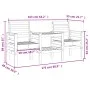 Banco de jardín con mesa 2 plazas madera maciza de pino gris de , Bancos de jardín - Ref: Foro24-825158, Precio: 171,95 €, De...