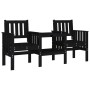 Banco de jardín con mesa 2 plazas madera maciza de pino negro de , Bancos de jardín - Ref: Foro24-825153, Precio: 174,63 €, D...