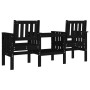 Banco de jardín con mesa 2 plazas madera maciza de pino negro de , Bancos de jardín - Ref: Foro24-825153, Precio: 174,63 €, D...